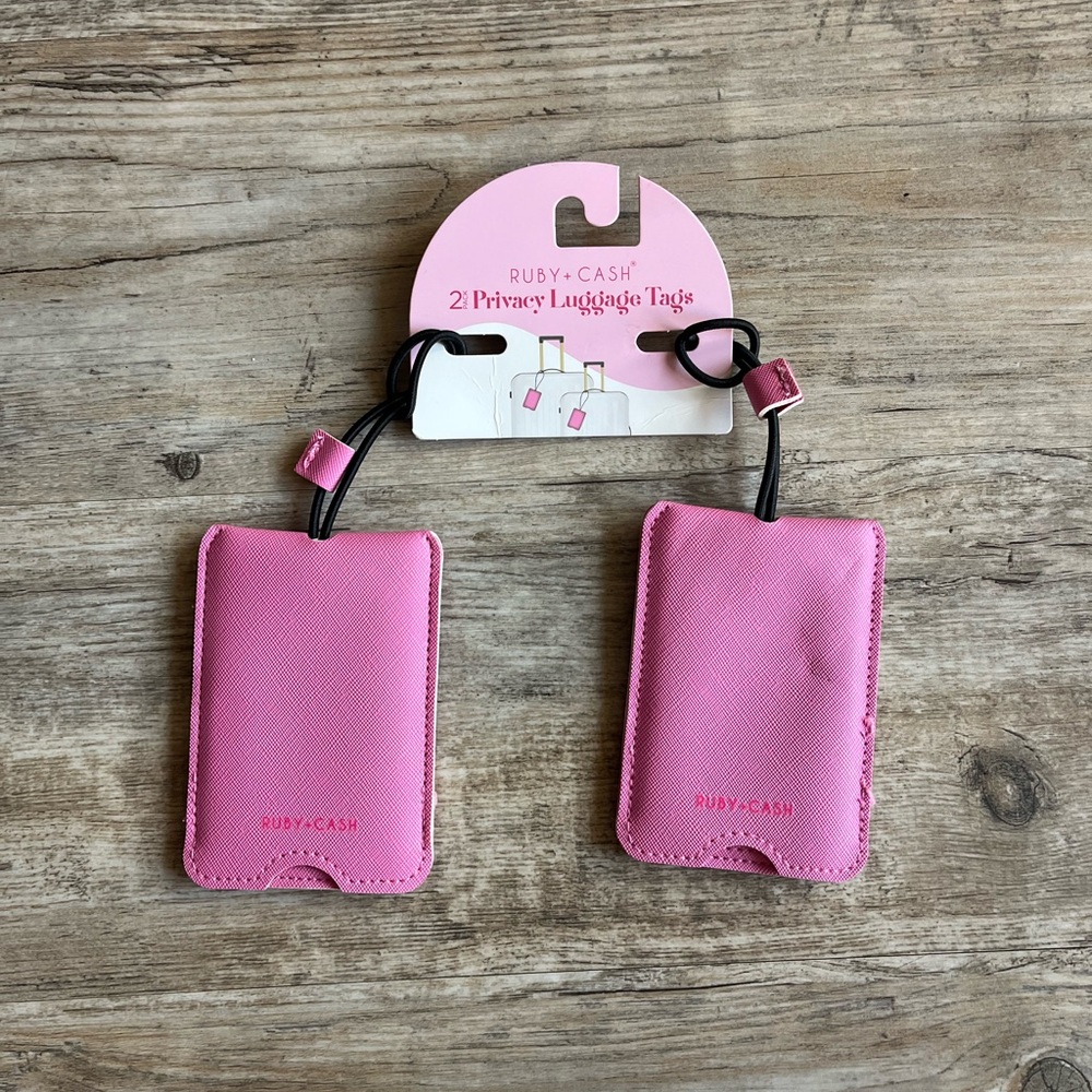 Pink Privacy Luggage Tags